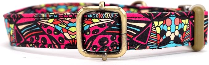 Personalized Dog Collar with Name and Phone Number Engraved,Adjustable Custom Puppy Collar,Organic Cotton Pet Collar for Small Medium Large Boy Girl Dogs