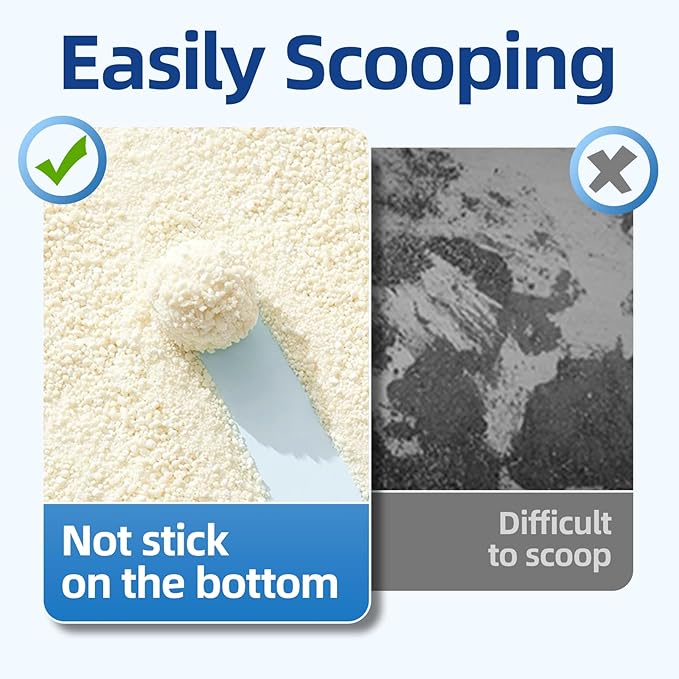 OPET Tapioca Cat Litter, Natural Corn & Cassava Sustainable Ingredients, Quick and Strong Clumping, Flushable, Superior Odor Control, 99.9% Dust Free Kitty Litter 16LB