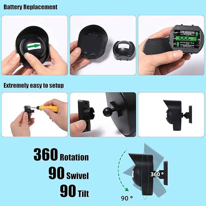 328ft Range Wireless Driveway Alarm Outside Weather Resistant Motion Sensor Alarm Security Alert-Protect Outdoor/Indoor Property-2 Receiver and 3 PIR Motion Detector-38 Chimes