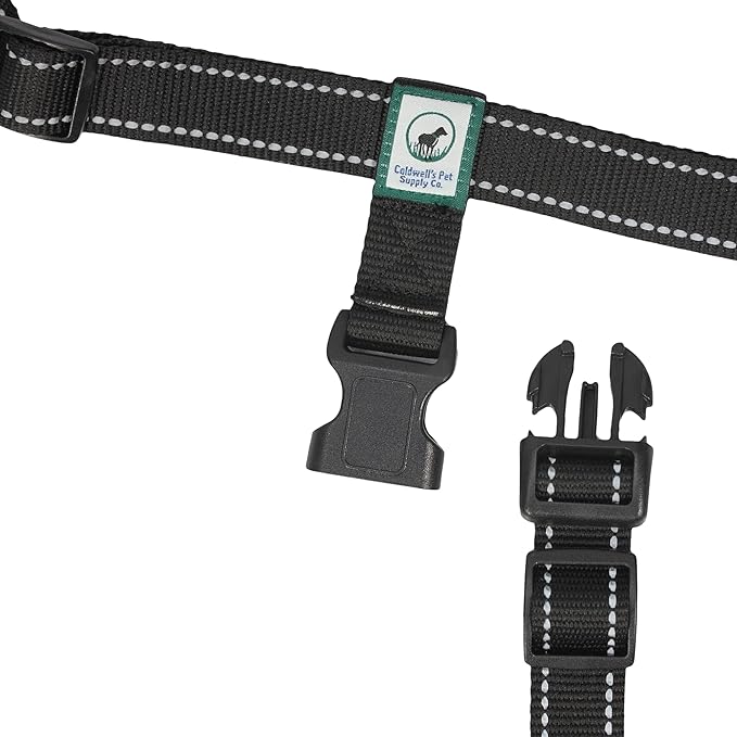 Caldwell's Pet Supply Co. Hands-Free Dog Leash, Adjustable Waist Leash for Dog Walking, Non-Bungee, Hands Free Harness, Durable and Versatile Waist Belt Leashes, Cross Body for Dogs (26" - 47")