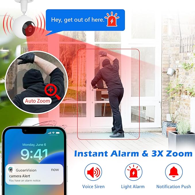5G Cameras for Home Security,3MP Outdoor Indoor Security Camera for Baby/Elder/Dog/Pet/Nanny, WiFi Baby Monitor, 3 Alarm Modes, 3 Night Vision, IP66 Waterproof, 24/7 SD Recording/Cloud