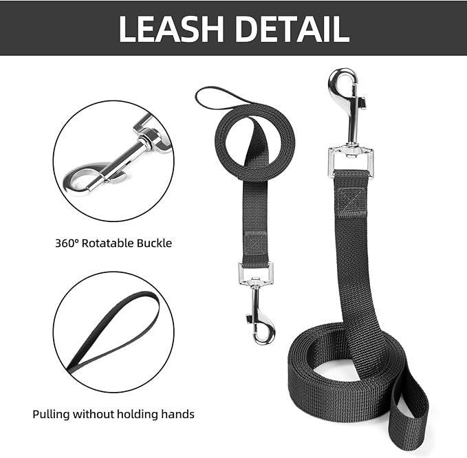 Small Dog Harness and Leash Set, Breathable Mesh Puppy Harness, Adjustable Dog Harness for Small Medium Large Dogs, No-Pull Pet Harness for Daily Walking (Black, X-Large)