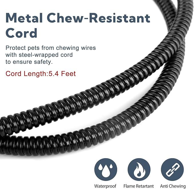 Heating Pad for Cats and Dogs Outdoor,Indoor Warming Cat Heating Pad, Waterproof，Chew Resistant Cord (Blue, 28 X 16)