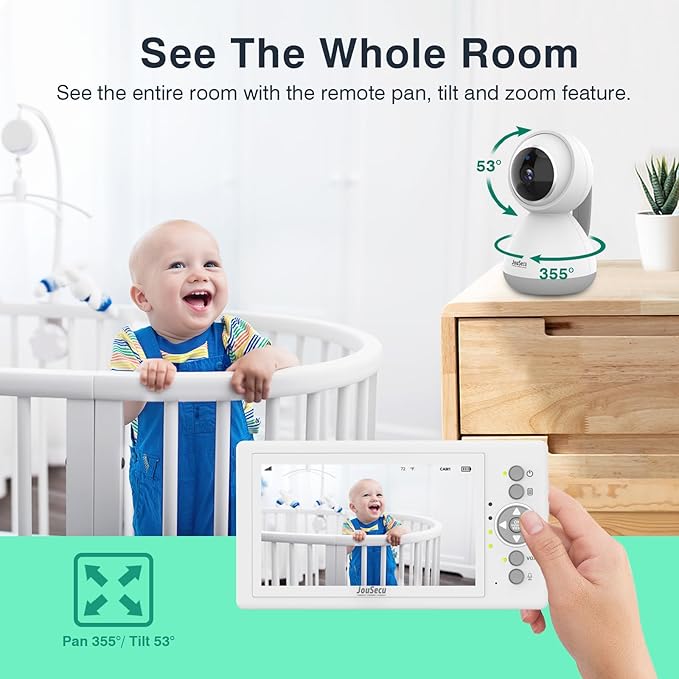 Add-on Baby Camera Unit, Baby Monitor Camera, Only Work B152 Monitor, Maximum 2 Cameras