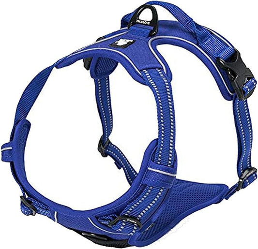 TRUE LOVE Adjustable No-Pull Dog Harness Reflective Pup Vest Harnesses Comfortable Control Brilliant Colors Truelove TLH5651(Royal Blue,XS)
