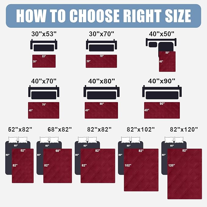 Smiry Waterproof Dog Bed Cover Blanket 40x80, Soft Reversible Pet Blanket, Washable Leakproof Cats Dogs Couch Cover for Sofa, Couch, Furniture, Lattice, Wine Red/Beige