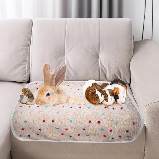 6 Pack Guinea Pig Cage Liner, Washable Guinea Pig Fleece Blankets Beding Accessories, Flannel Throw Warm Sleep Mat, Pet Pee Pads for Small Animal Hamster Rabbit Puppy Cat (24x16 Inch)