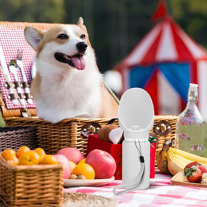 Portable Silicone Dog Water Dispenser Pet Drinking Bottle Outdoor Bowl for Hiking Walking Travel