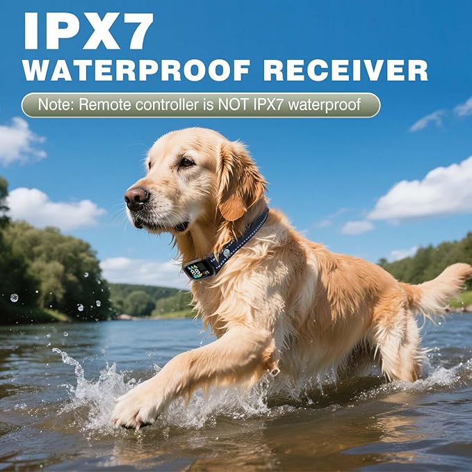 Dog Shock Collar for 3 Dogs - 3300FT Dog Training Collar with Remote IPX7 Waterproof Electric Collar with 3 Training Modes, Rechargeable AI Smart Anti-Barking Device with Three Receiver Collars