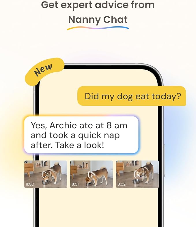 Furbo 360° Dog Camera [Subscription Required] Unlock w/Paid Plan: Home Security & Dog Safety Alerts, Rotating Pet Treat Toss w/ 2-Way Speaker, Smart Cam w/Phone App (Low Risk, 3mo Min. Cancel Anytime)