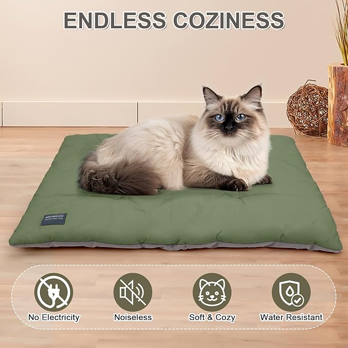 100% Cotton Cat Bed Mat,Warming Cat pad, Pet Warm Pad for Cats, Mat for Dog and Cats Indoor Bed Couch Sofa Floors,Water Resistant Warm Mattress Avaliable on Both Sides
