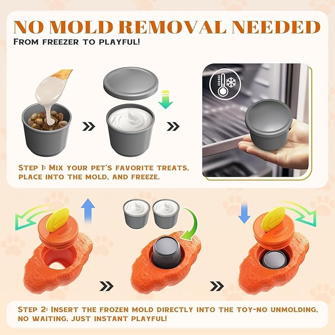 Aggressive Chew Toys for Large Dogs, Anxiety Relief for Dogs Toy, Christmas Dog Frozen Treat Toy, Indestructible Chew Toys for Peanut Butter and Frozen Treats Reduces Anxiety