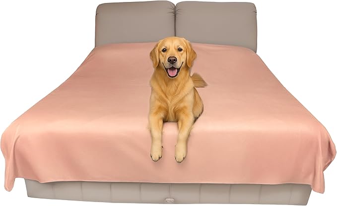SILLY LEGACY Thin Reversible Waterproof Protective Cover or Liner for Bed or Couch (Twin Size, 90 x 55 inch), for Dogs and Cats, Babies; Incontinence, Urine, Drool