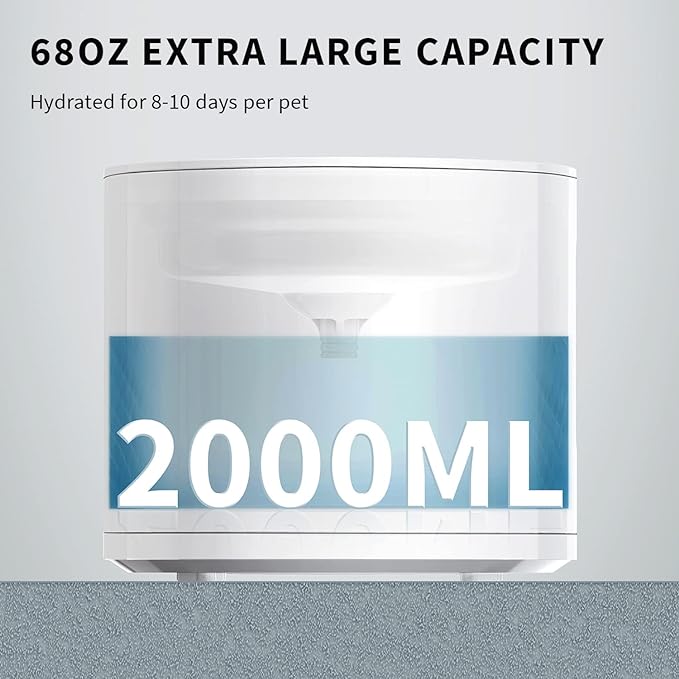 PETKIT EVERSWEET Solo 2 Cat Water Fountain with Pump, Ultra Quiet 70oz/2L Pet Water Fountain for Cats and Dogs Inside, 3 Working Modes, Visualization Window, (App Control)