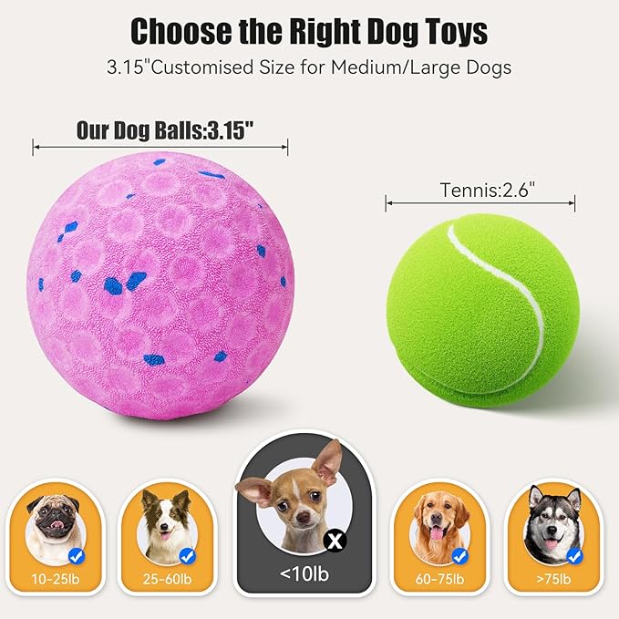 Smart Interactive Dog Toys for Aggressive Chewers, Self-Moving Chew Proof Dog Ball with Automatic Vibrating, IP54 Waterproof & E-TPU Material - Boredom & Training for Medium/Large Dogs