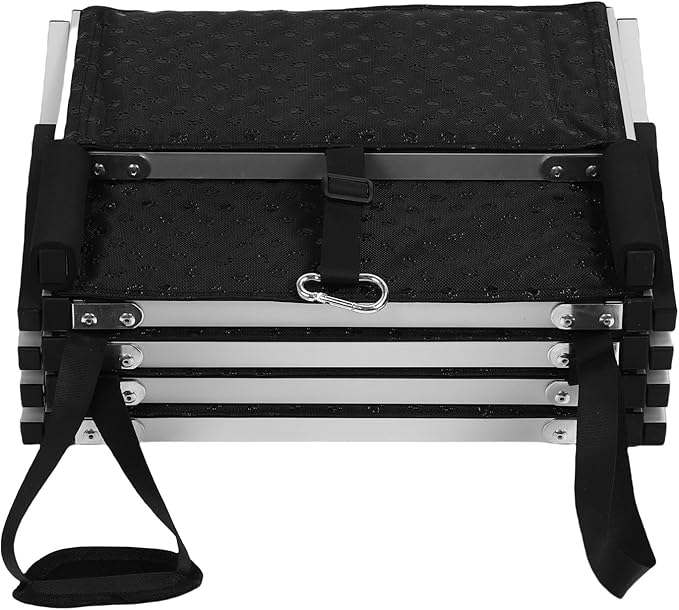 Foldable Dog Stairs, Car Dog Stairs 5 Steps 70kg Load Bearing Extra Wide Anti Slip Pet Ramp with Soft Foam Handle and Safety Straps, for SUV High Beds Truck Car Sedan