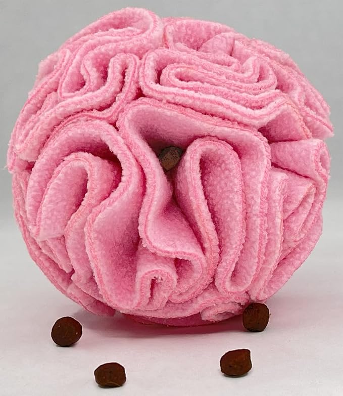 Glory To Dog Puppy and Small Breed Snuffle Interactive Foraging Dog Puzzle Ball Toy Pink