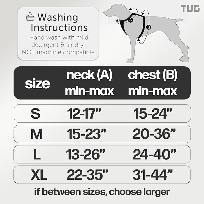TUG Grab Dog Harness | Integrated Traffic Leash Magnetically Attached for Quick Control (Small/Black)