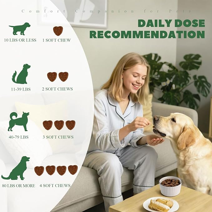 Dog Allergy Chews, Dog ltching Skin Relief with Probiotics Omega 3, Allergy Relief for Large Dogs ltching Licking Paws, Support Seasonal Allergy, Gut & Digestive Health and lmmune System-400ct