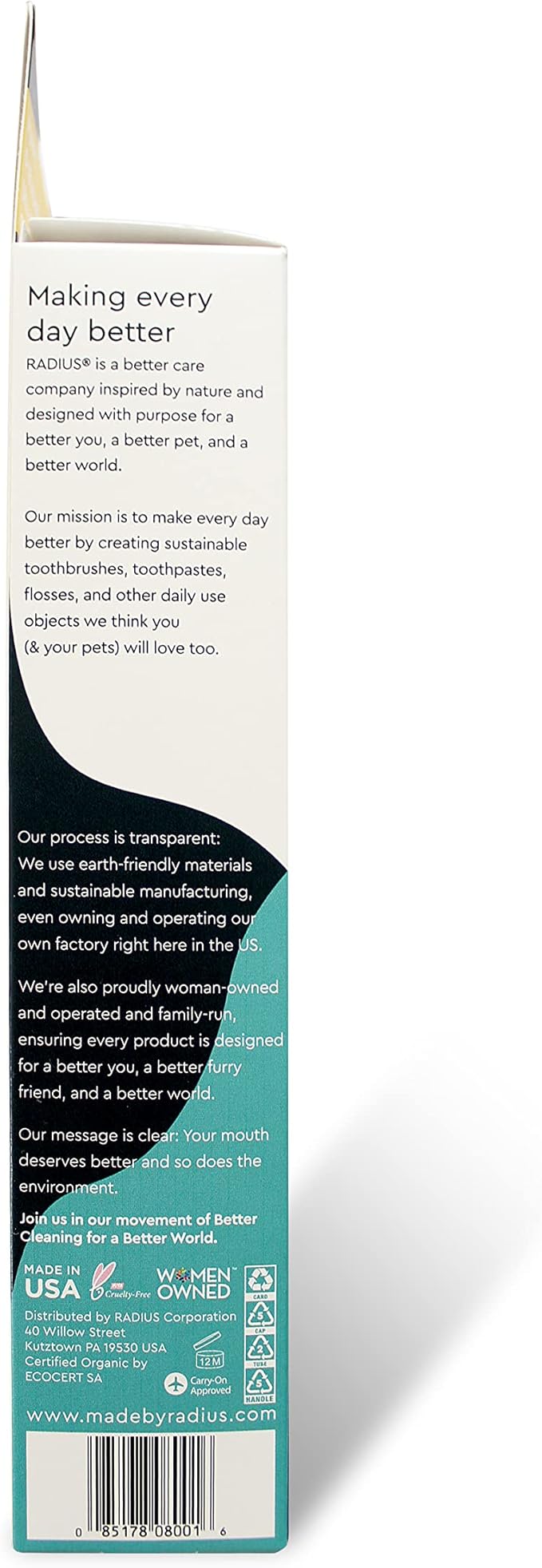 RADIUS USDA Organic Dental Solutions Puppy Kit 1 Unit, 1 Dog Toothbrush & 1 0.8oz Toothpaste, Ultra Soft Bristle & Non Toxic Toothpaste for Dogs, Designed to Clean Teeth, Xylitol Free