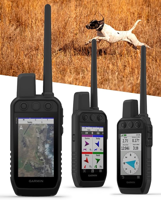 Garmin Alpha 200 Plus Dog Tracking & Training Handheld GPS, 3.5” Touchscreen, Track & Train Up to 20 Dogs from 9 Miles, Preloaded TopoActive Maps, 18 Training Levels with Wearable4U PowerBank Bundle