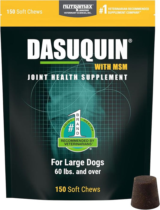 Nutramax Dasuquin for Large Dogs, Joint Health Supplement, Contains Glucosamine for Dogs, Plus Chondroitin, ASU, MSM and More, Supports Healthy Joints, Soft Chews, 150 Count