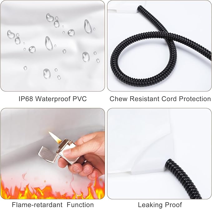 MIXJOY Heated Dog Bed, 11 Adjustable Temperature Dog Heating Pad Indoor with Timer, Pet Heated Mat for Dogs Cats, Electric Cat Heating Pad with Washable Cover, Heated Pet bed-28''x20'', Medium