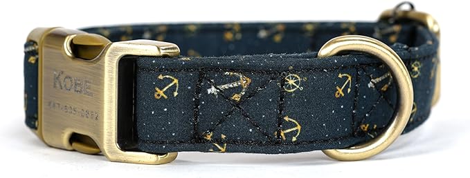 Personalized Dog Collar with Name and Phone Number Engraved,Adjustable Custom Puppy Collar,Organic Cotton Pet Collar for Small Medium Large Boy Girl Dogs