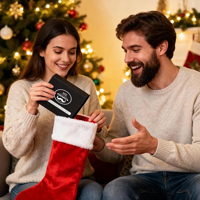 Isner Mile Beard Grooming Kit for Men Care: Trimming Sets with Beard Wash - Oil - Balm - Brush - Comb & Straight Razor, Birthday Christmas Gifts Mens Stocking Stuffers for Him Boyfriend Dad Husband