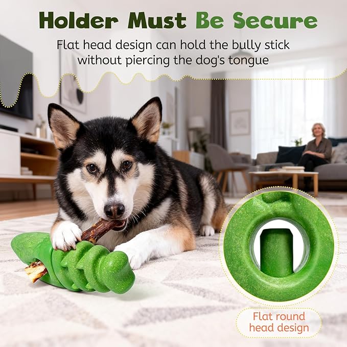Bully Stick Holder for Dogs,Interactive Dog Toy to Keep Them Busy,Indestructible Dog Chew Toys,Dog Toys for Teeth Cleaning,Interactive Toys Puzzle for Indoor Outdoor Play