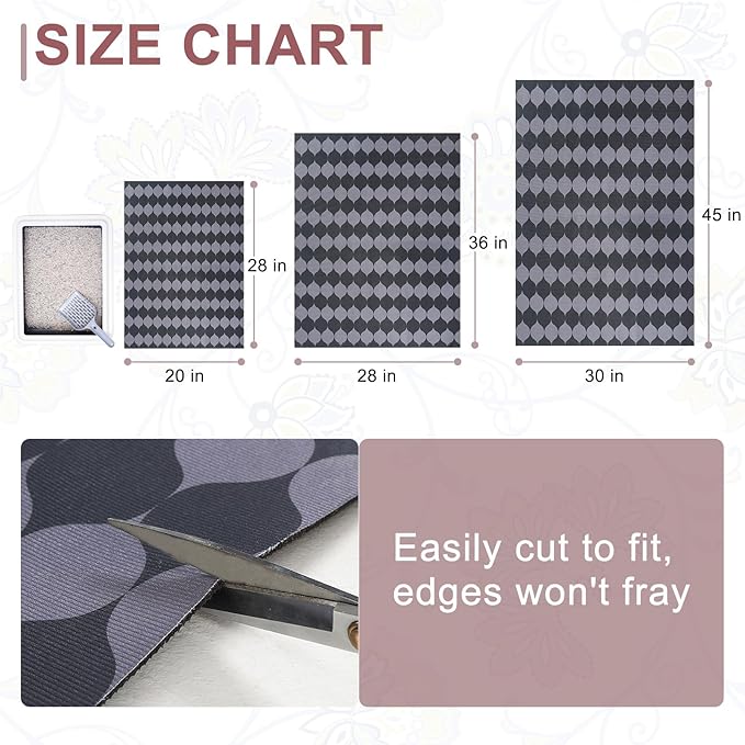 BEAUTYZOO Cat Litter Mat - 28"x 36" Large Litter Trapping Mat, Easy to Clean Litter Box Mat for Scatter Control, Waterproof, Urine-Proof, Non-Slip Kitty Litter Mats for Floor, Grey