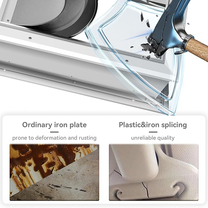 [Petoasis] 3-Flaps Heavy-Duty Dog Door, Rust Proof Aluminum Alloy Frame, Extreme Weather Dog Door Can Block Wind, Snow, and Rainwater Intrusion (Silvery White, Meduim for Door)