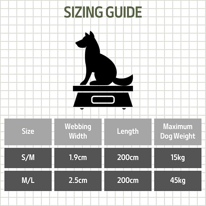 6in1 Multifunctional Dog Leash, Hands Free Dog Leash, Adjustable Length 6'7", Forest Print,Dogs, Adjustable Length, for Medium and Large Dog, Size M/L-Width:1"