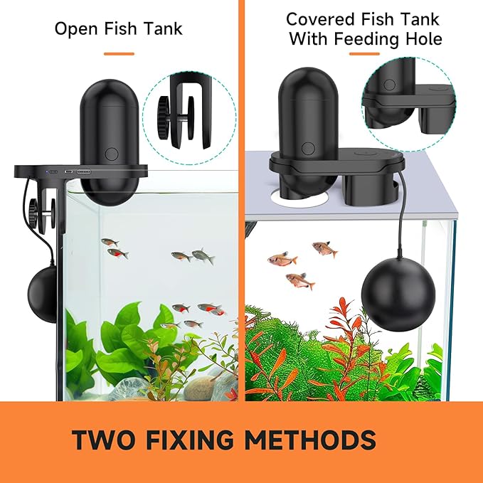 hygger WiFi Automatic Fish Feeder for Aquarium, Smart App Control Auto Fish Food Dispenser with Camera and Timer, Vacation Feeder with 230ml Large Capacity and USB Cable for Turtle Betta Koi Tank