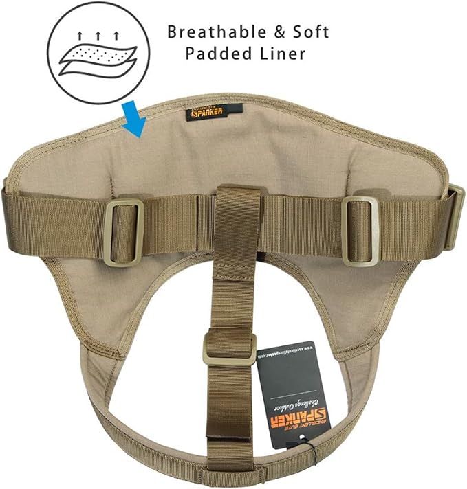 EXCELLENT ELITE SPANKER Tactical Dog Harness Military Patrol Harness No-Pull Service Dog Vest Military Dog Vest Adjustable Training Working Dog Vest with Handle for Medium Large Dogs(Coyote Brown-XS)