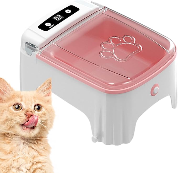 Automatic Cat Feeder - Auto Pet Feeder, Programmable Smart Cat Food Dispenser | Electric Timed Feeding Bowl with Sensor Lid, Dry Food Portion Control for Kitten Puppy Small Dog ABS 2000mAh