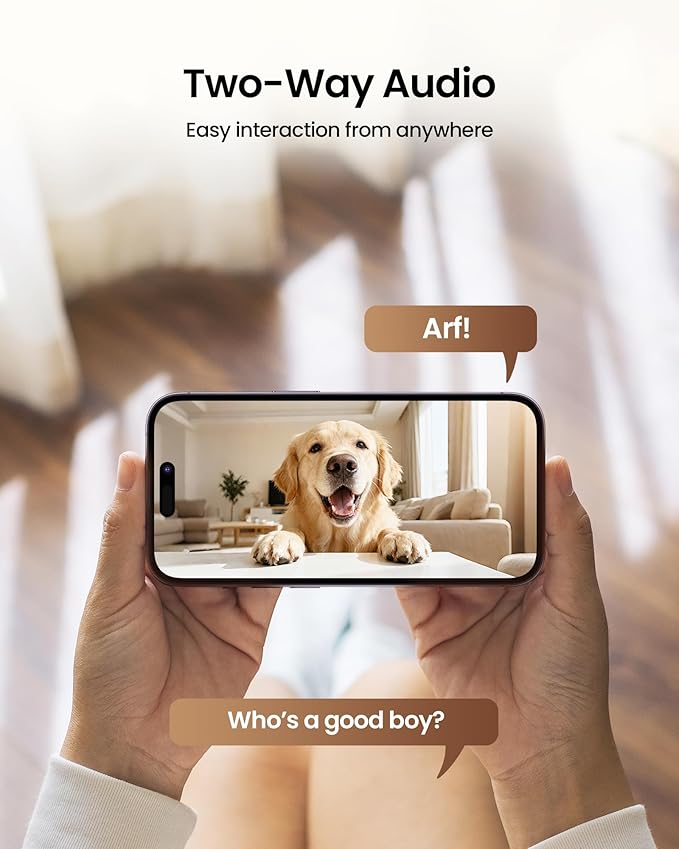 ZOSI 4K Indoor Security Camera, C518 WiFi Pan/Tilt Pet/Dog/Baby Plug-in IP Camera, Auto Tracking, AI Human/Face/Pet Detection, 360° View, Night Vision, 2-Way Audio, 5GHz/2.4GHz WiFi, 64G Memory Card