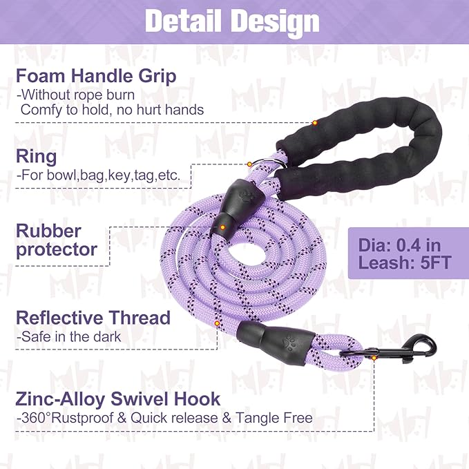 BEAUTYZOO Small Dog Harness and Leash Set, Step in No Choke No Pull Soft Mesh Dog Harnesses Reflective for Extra-Small/Small Medium Puppy Dogs and Cats, Plaid Dog Vest Harness for XS S Pets, Purple M