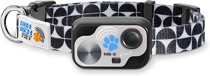 MS-5 Designer Series, Premium Performance Automatic Pet Door Collar by High Tech Pet Brand - Class A Battery Included - Stylish Design - Waterproof - Rugged - USA Support (Modern)