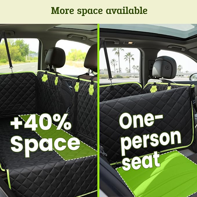 2-in-1 Dog Car Seat Cover for Back Seat, Transform to Passenger Mode - Dog Car Seat, Waterproof, Scratch-resistant, Support to 330lbs, for Outdoor Activities, Travel, to the Vet, for Cars/SUV/Truck