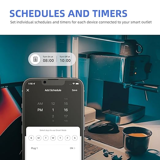 Smart Wall Outlet, Smart Tamper Resistant Outlet Compatible with Alexa and Google Assistant, Remote Control, ETL & FCC Approvel Samrt Receptacle, Requires 2.4 GHz Wi-Fi, No Hub Required, 4Pack