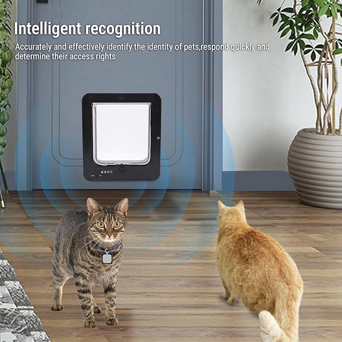 Vikye Electronic Pet Door, Automatic Sensing Smart Collar - Activated Dog or Cat Entry for Kitty Kittens, Easy Installation & Space - Saving Design