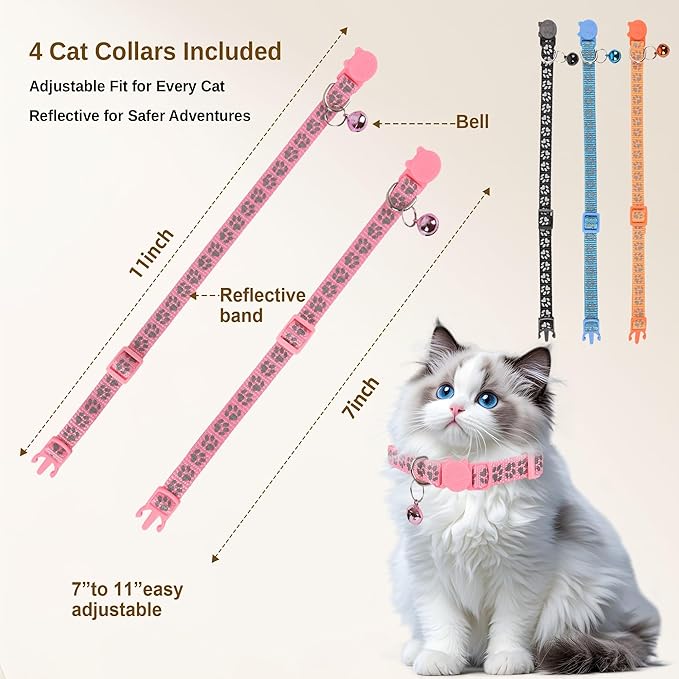 Cat Litter Mat XL Extra Large 47" x 35" Coverage | Waterproof Litter Trapping Mat for Litter Box | Deep Groove & Raised Edges, Easy Clean, Non-Slip Kitty Mat + Bonus Cat Collar