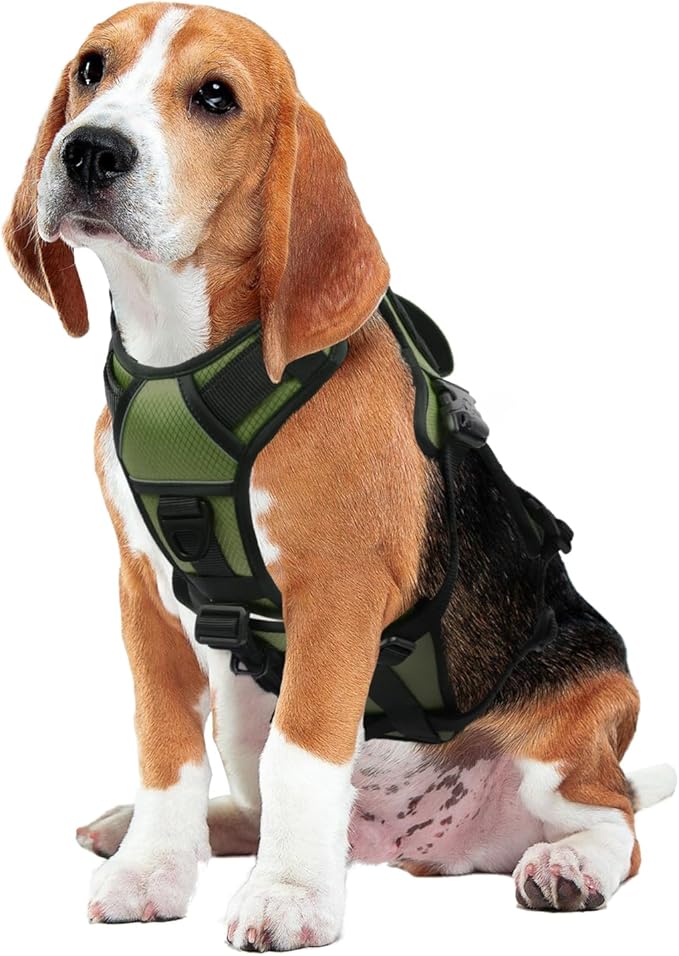 AUROTH Escape Proof Dog Harness for Large Dogs - No Pull, Soft Padded, Reflective, Adjustable Vest With Lift Handle for Walking, Hiking, Training