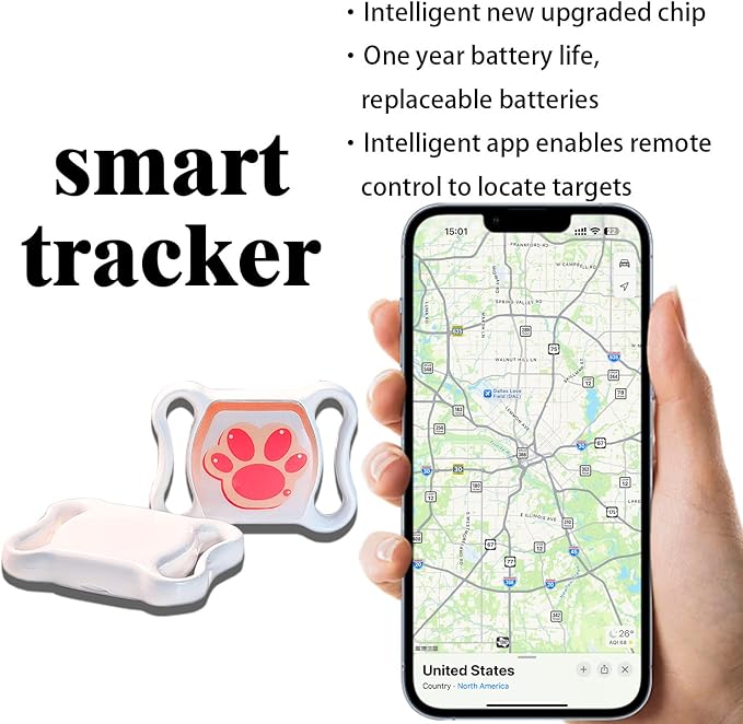 Cat Tracker for Indoor & Outdoor Cats – Lightweight Pet Locator Tag with Unlimited Range – No Subscription or Monthly Fee – Kitten Finder with Real-Time Alerts, Easy to Use