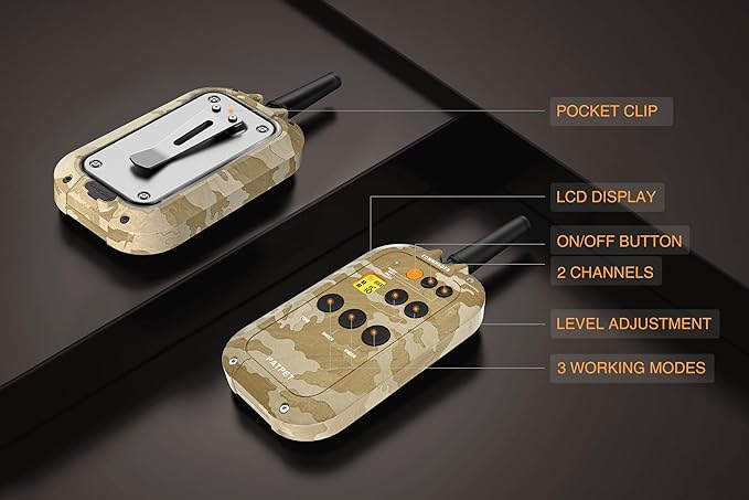 PATPET Dog Shock Collar with Remote 3/4 Mile Range Dog Training Collar Include Rechargeable Waterproof E Collar, Outdoor Training Shock Collar for Medium Large Dogs Camouflage (15-140 lbs)