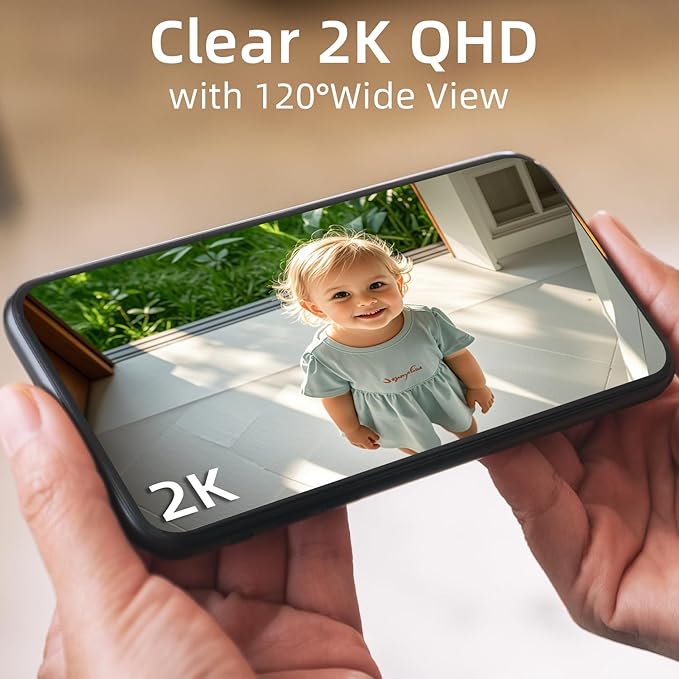 4PC 2.4G/5GHz WiFi Security Cameras Wireless Outdoor,2K Battery Home Security Camera with AI Detection,Siren, Surveillance Indoor Home Camera,Color Night Vision,2-Way Talk,IP65, Cloud/SD,Works Alexa G