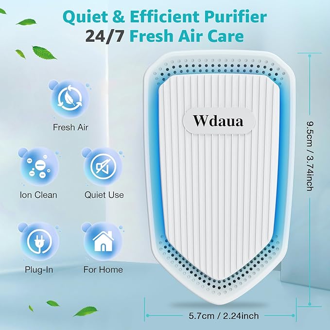 Air Purifier 4 Pack Plug In Negative Ion Air Purifiers Ionizer for Home, Bedroom, Office, Basement Kitchen Air Freshener Odor Reducer Pets Smoke Smell (4)