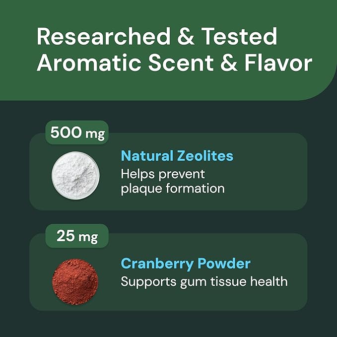 VETRISCIENCE Dental Care Powder - Dental Supplement Powder for Dogs & Cats - Supports Breath Freshening - Healthy Teeth & Gums - Easy-to-Use Oral Hygiene for Pets - 16 oz