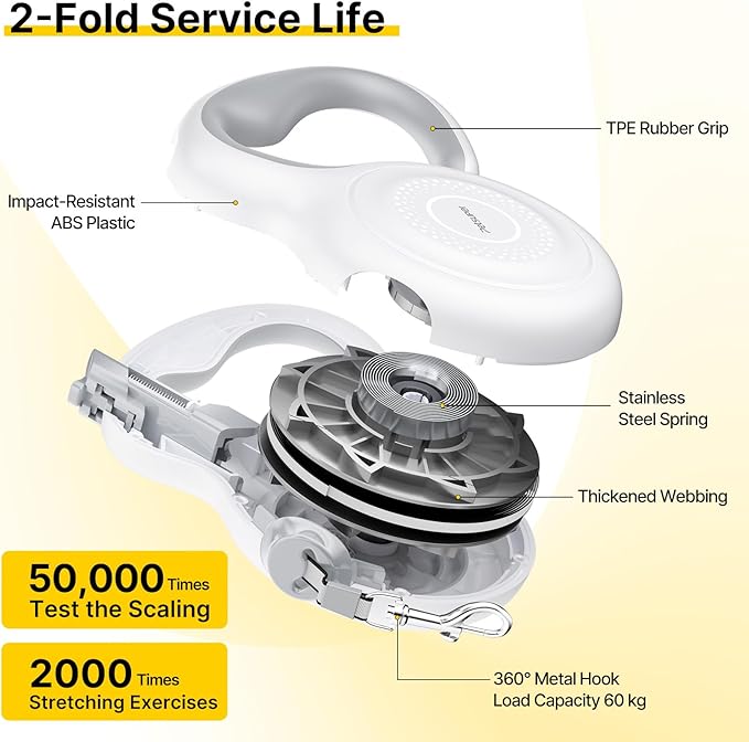 10Ft Auto-Brake Retractable Dog Leash for Small Medium Dogs Light Weight 360° Tangle-Free Strong Nylon Tape and Ergonomic Anti-Slip Soft Handle One-Handed Brake